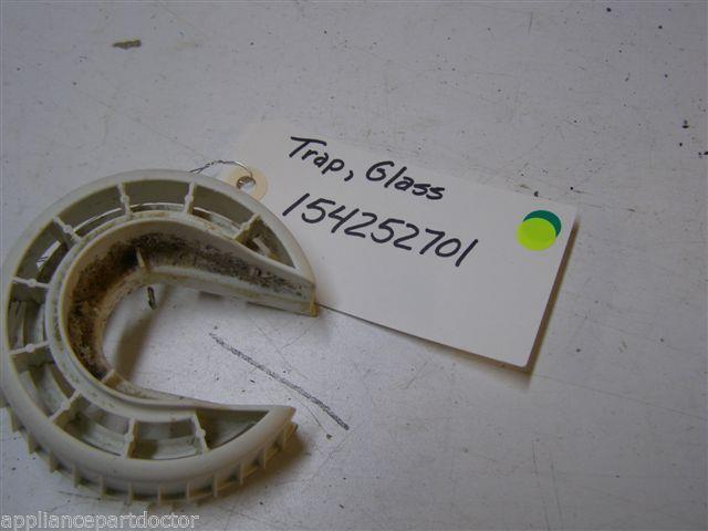 WHITE CONSOLIDATED DISHWASHER 154252701 GLASS TRAP USED PART ASSEMBLY WHITE CONSOLIDATED DISHWASHER 154252701 GLASS TRAP USED PART ASSEMBLY
